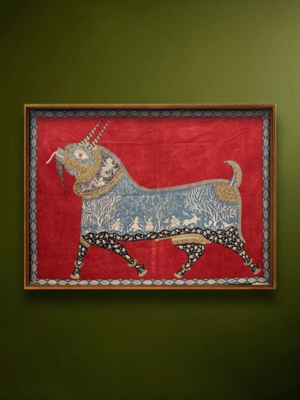 The Vahan of Meldi Maa: Goat in Mata ni Pachedi by Sanjay Chittara